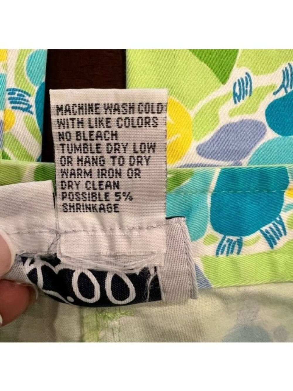 Lilly Pulitzer white label vintage pants size 2 Lime green with floral and birds - Picture 11 of 13